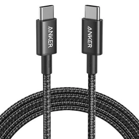 ANKER 333 ULTRA-DURABLE CABLE USB-C TO USB-C CABLE (3.3 FT BRAIDED) 100W USB C PD FAST CHARGING CABLE