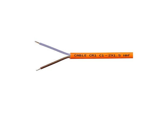 CABLE D'INCENDIE RIGIDE ANTI-FEU CR1/C1 2X1.5MM² CAE