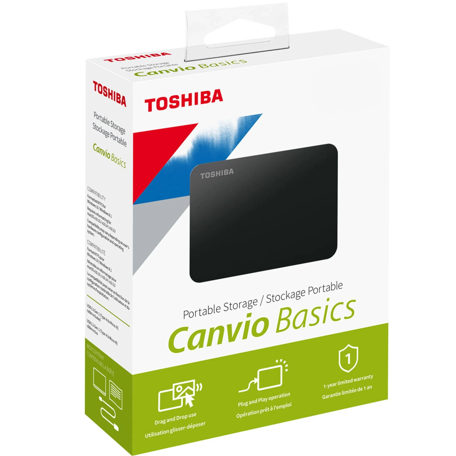 DISQUE DUR EXTERNE TOSHIBA CANVIO BASICS  1TB
