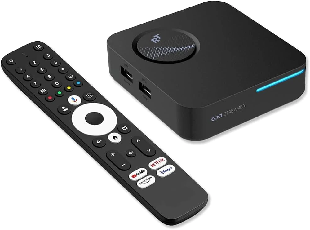 TV BOX ROCKTEK GX1 GOOGLE ANDROID AVEC REALTEK RTD1325, 4GB LPDDR4 RAM, 32GB STORAGE, WIFI 6 & BLUETOOTH 5.2, DOLBY ATMOS, 4K HDR STREAMING MEDIA PLAYER