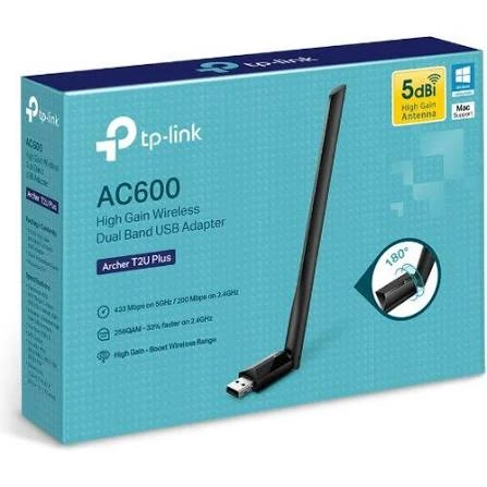 CLE WIFI TP-LINK ARCHER T2U PLUS AC600 HIGH GAIN 5G